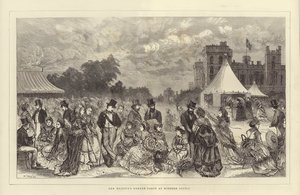 Fiesta en el jardín de Su Majestad en el Castillo de Windsor de Henry Woods