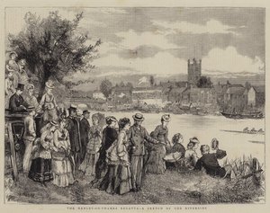 La Regata de Henley-on-Thames, un Boceto junto al Río de Henry Woods