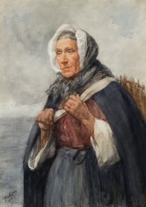 Una pescadora de Newhaven (acuarela) de Henry Wright Kerr
