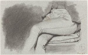 Estudio de las piernas de un hombre sentado de Henry Wyatt