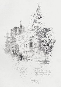 Brasenose College, Oxford, mostrando la habitación del clérigo y escritor inglés Reginald Heber de Herbert (after) Railton