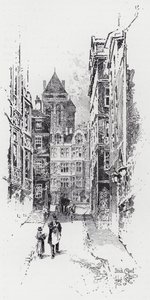 Brick Court (grabado) de Herbert (after) Railton