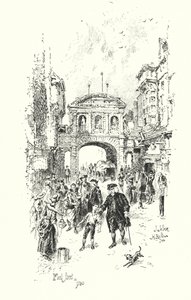Dr. Johnson, Fleet Street, Londres, en 1780 de Herbert (after) Railton