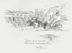 Habitaciones del crítico de arte inglés John Ruskin en Corpus Christi College, Oxford de Herbert (after) Railton