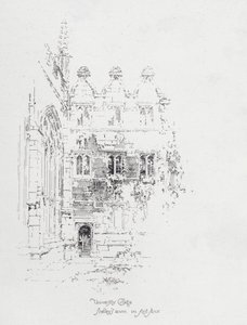 Habitación del poeta inglés Percy Bysshe Shelley en el primer piso del University College, Oxford de Herbert (after) Railton
