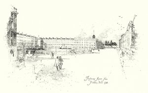 Finsbury Square, desde Artillery Place, Londres de Herbert (after) Railton