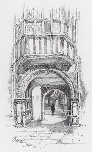 Entrada a Staple Inn de Herbert (after) Railton