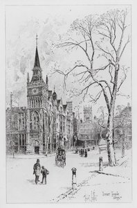 Biblioteca del Inner Temple (grabado) de Herbert (after) Railton
