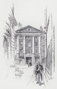 Puerta del Middle Temple desde el Strand (grabado) de Herbert (after) Railton