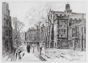 Middle Temple Hall y Fountain Court de Herbert (after) Railton
