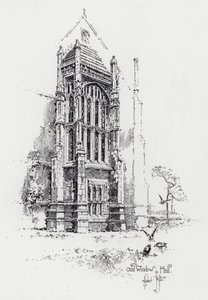 Ventana Oriel en el Salón (grabado) de Herbert (after) Railton