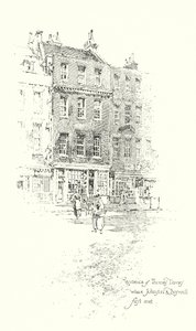 Residencia de Thomas Davies, Londres, donde el Dr. Johnson y James Boswell se conocieron por primera vez de Herbert (after) Railton