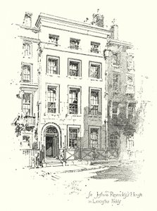 Casa de Sir Joshua Reynolds, Leicester Fields, Londres de Herbert (after) Railton