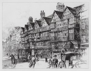 Staple Inn (grabado) de Herbert (after) Railton