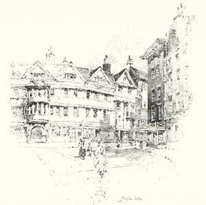 Staple Inn, Londres de Herbert (after) Railton