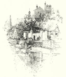Las escaleras del templo, Londres, en 1790 de Herbert (after) Railton