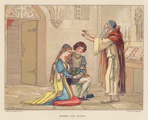 Shakespeare para jóvenes: Romeo y Julieta (litografía en color) de Herbert (after) Sidney