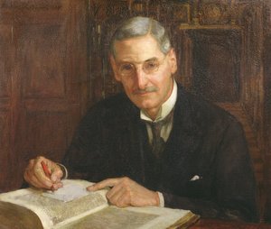 Retrato de Percy Stafford Allen (1869-1933) Presidente del Corpus Christi College de Oxford y erudito erasmista de Herbert Arnould Olivier