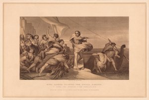 El rey Alfredo incitando a los anglosajones, 1878