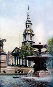 Iglesia de St Martin-in-the-Fields, Trafalgar Square, Londres, c1930s de Herbert Felton
