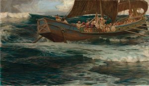 La ira del dios del mar de Herbert James Draper