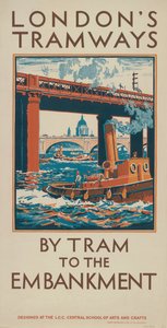 En tranvía al Embankment, 1924