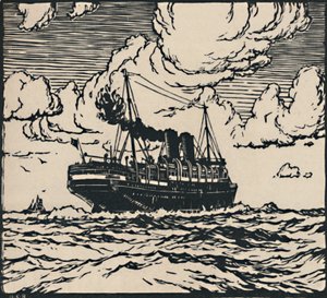 Vapor en el mar, 1919 de Herbert Kerr Rooke