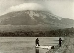 Fuji desde el Lago de la Luna de Tres Días de Herbert Ponting