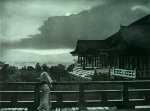 Luz de luna en Kiyomizu-Dera, 1910 de Herbert Ponting
