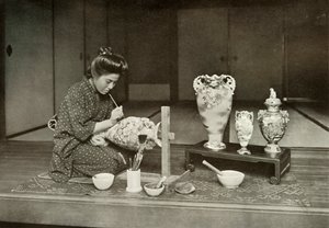 Pintando Cerámica para Exportación, 1910 de Herbert Ponting