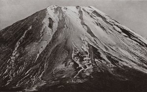 La cima del Fuji, una telefotografía desde Shoji de Herbert Ponting