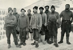 El Depósito de Partidas Occidentales y de Colocación en su Regreso a Cabo Evans, 13 de abril de 1911, 1913 de Herbert Ponting