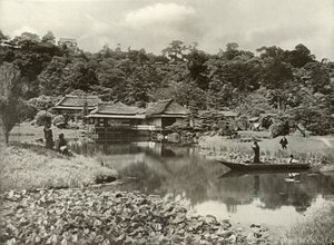 La posada y jardín Ha-Kei-Tei en Hikone, 1910 de Herbert Ponting