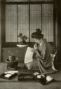 Escribiendo una carta, 1910