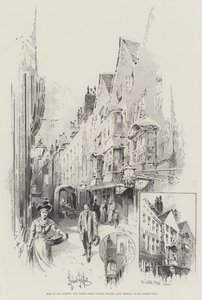 Fragmentos del Viejo Londres, la Taberna del Caballo Blanco, Fetter Lane, a punto de ser demolida de Herbert Railton
