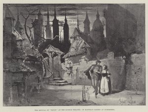 El Renacimiento de Fausto en el Teatro Lyceum, en el Jardín de Martha en Nuremberg de Herbert Railton