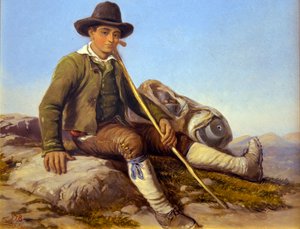 Berger de la Brigue, c1850 (Óleo sobre lienzo) de Hercule Trachel