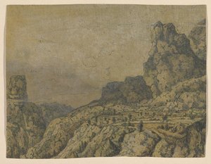 Valle de montaña con una meseta, ca. 1625-30 de Hercules Seger
