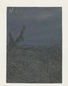 Paisaje con una meseta, un río en la distancia de Hercules Segers