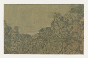 Paisaje de Montaña con una Meseta, c. 1625-30 de Hercules Segers