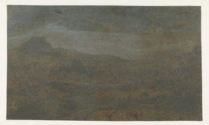 Valle con un río y un pueblo con cuatro torres de Hercules Segers
