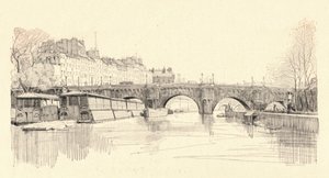 El Pont Neuf visto desde las esclusas, 1915 de Herman Armour Webster