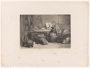 Becario en una sala de estudio de Herman Frederik Carel ten Kate