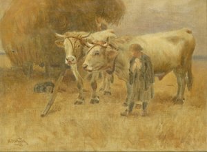 Boceto para Los cosechadores, 1907 de Herman Hartwich