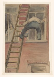 Limpiador de ventanas de Herman Heijenbrock (signed by artist)