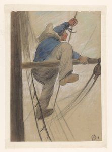 Marinero en el aparejo de Herman Heijenbrock (signed by artist)
