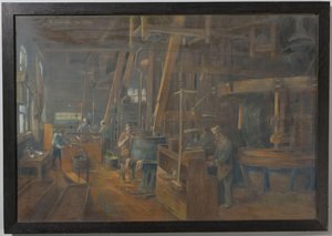 Una destilería de barniz en el Zaan de Herman Heijenbrock