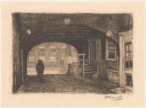 Puerta de San Pedro en Ámsterdam de Herman Heuff (signed by artist)