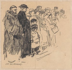 Fila de espectadores (¿en una procesión?)