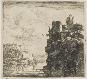 Un río entre rocas, de la serie Conjunto de paisajes de Herman Naijwincx